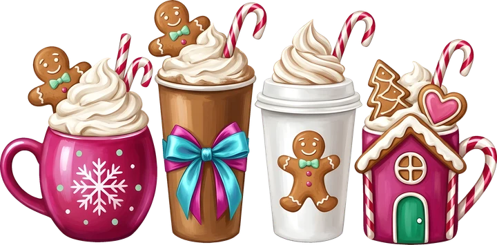 Holiday Hot Drinks DTF Transfer