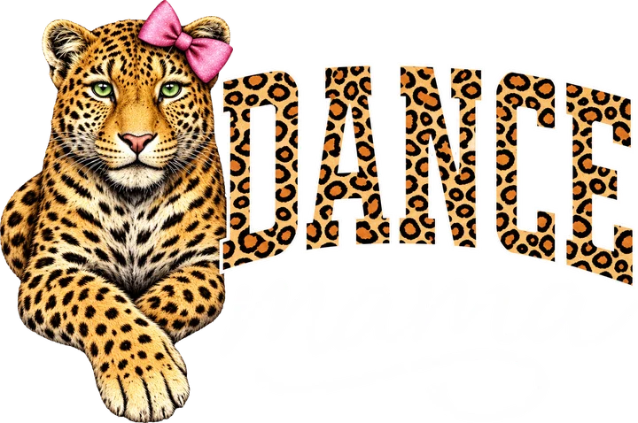 Leopard with Bow DTF Transfer