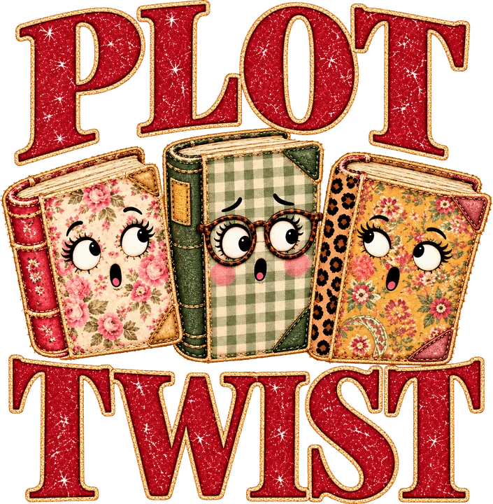 Plot Twist Book Characters DTF Transfer
