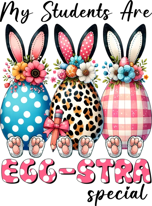 Easter Bunny Egg Students DTF Transfer