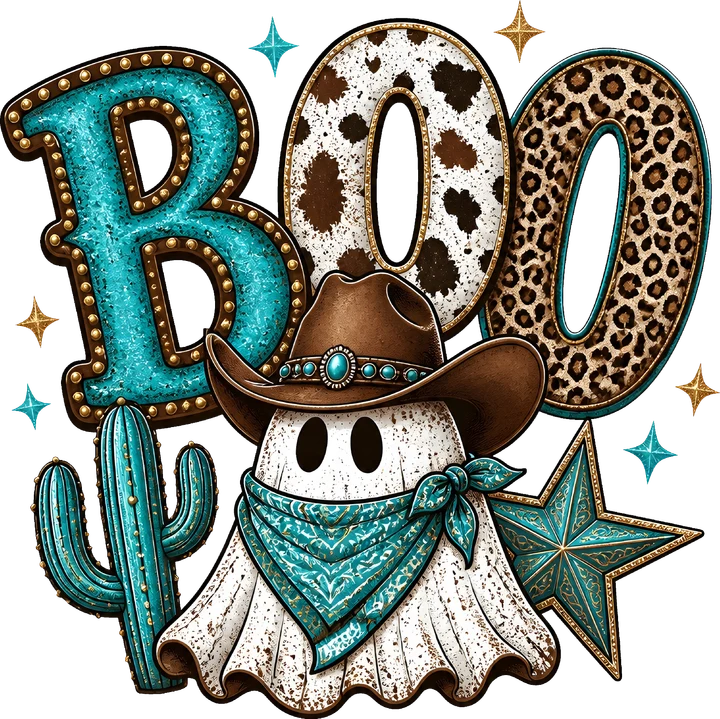 Cowboy Ghost Boo DTF Transfer