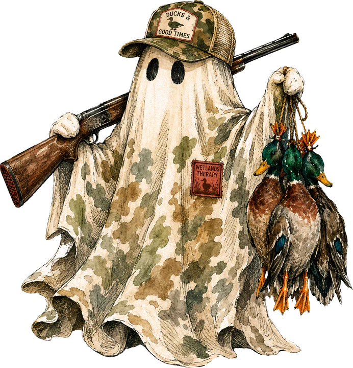 Ghost Hunter with birds DTF Transfer
