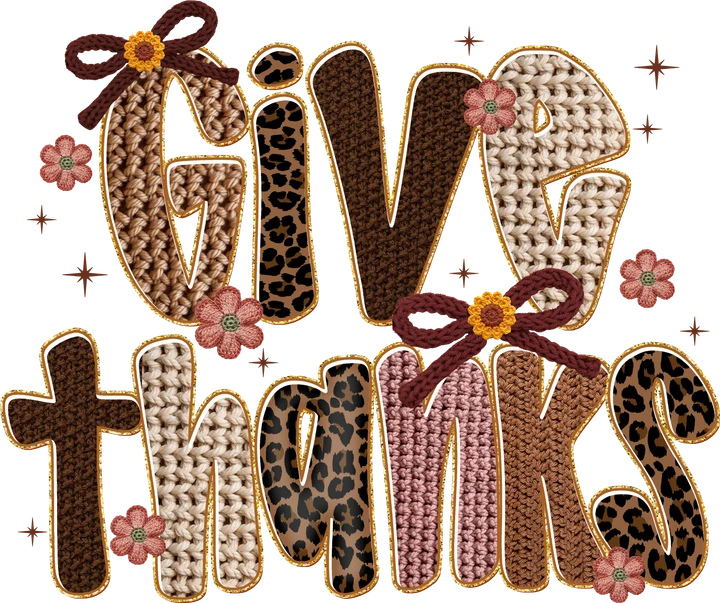 Motif de crochet "Remerciements" — Transfert DTF