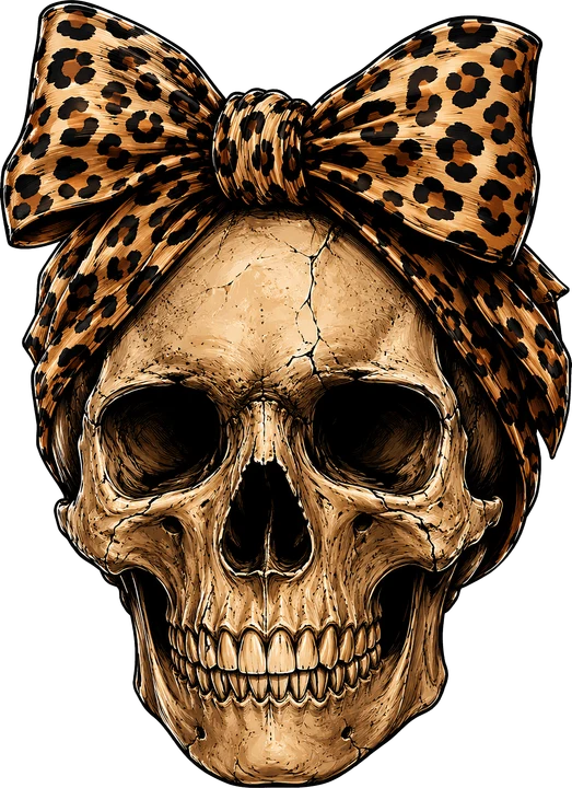 Cráneo de lazo de leopardo — Transfer DTF