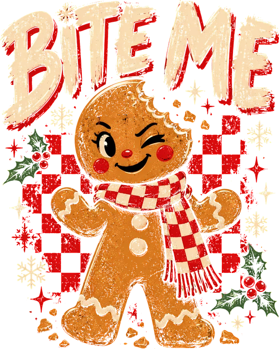"Muñeca de jengibre, ¡márdeme!" — Transfer DTF