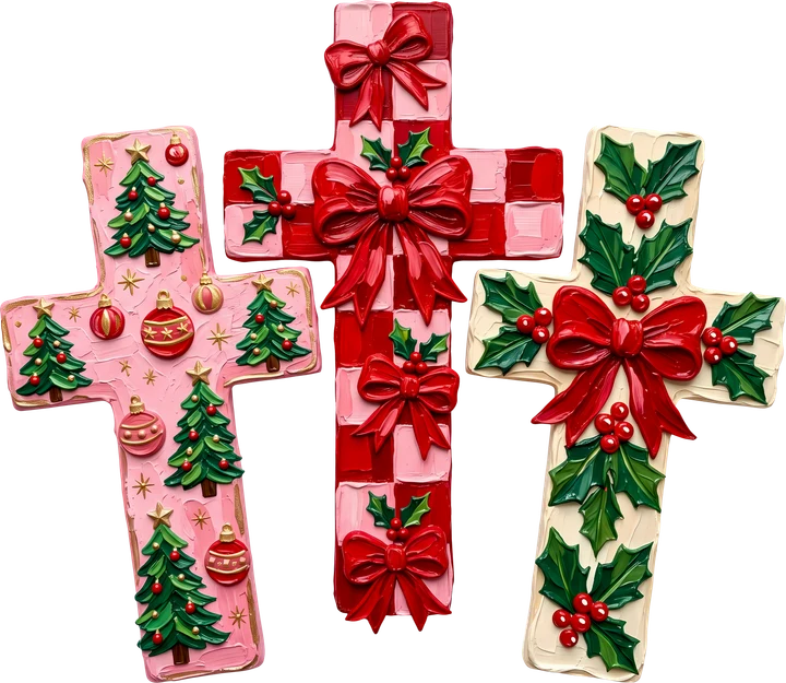 Christmas Crosses DTF Transfer