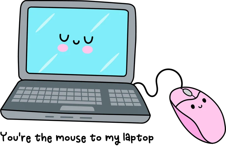 Cute Laptop and Mouse DTF Transfer