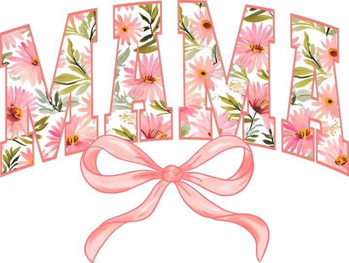 Mama Floral Bow DTF Transfer