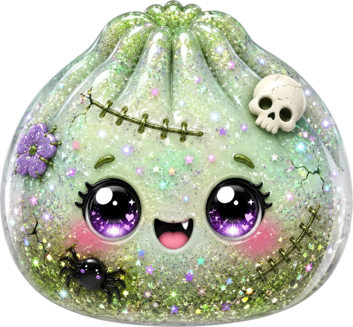 Glittery Halloween Dumpling DTF Transfer