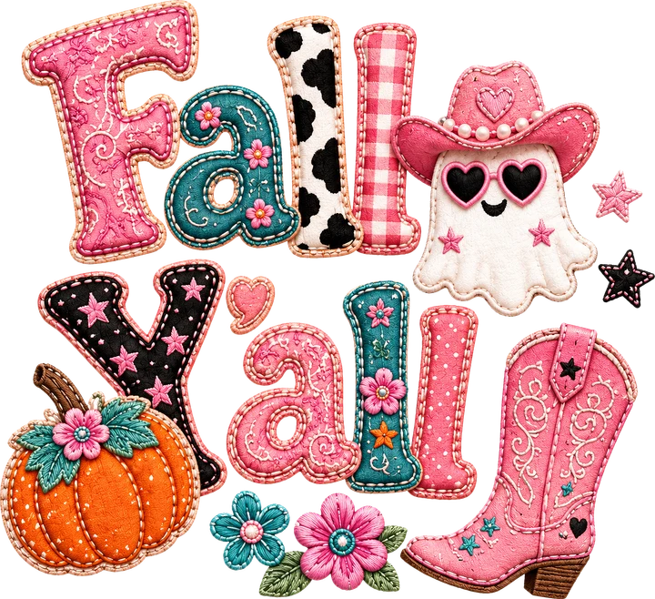 Temang Cowboy sa Taglagas — Fall Y'all — DTF Transfer