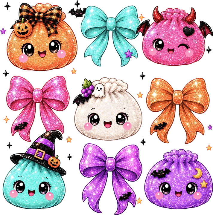 Halloween Dumpling Characters DTF Transfer