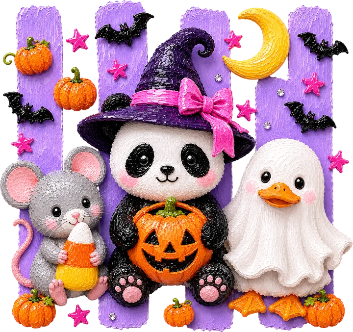 Cute Halloween Characters DTF Transfer