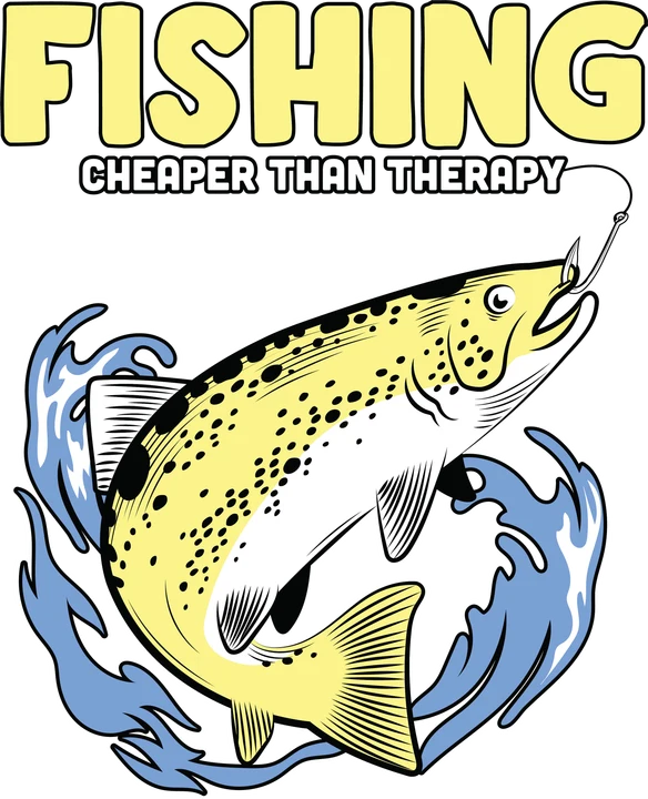 Fishing Cheaper Than Therapy DTF Transfer