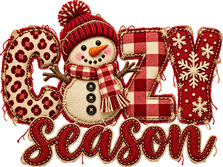 Cozy Season Snowman DTF Transfer