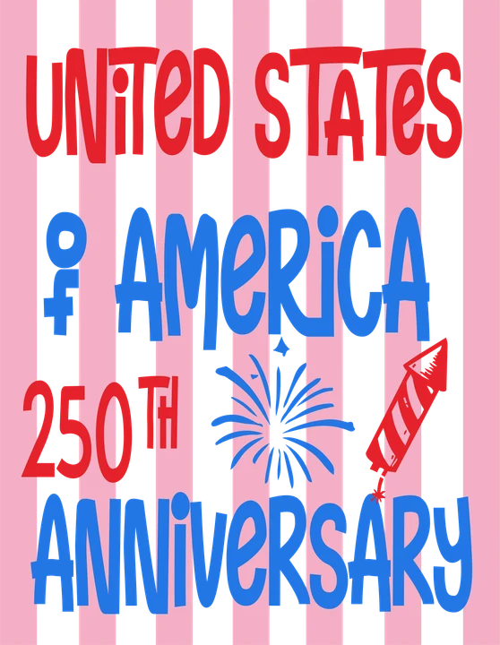 Estados Unidos de América. Aniversario 250 — Transfer DTF