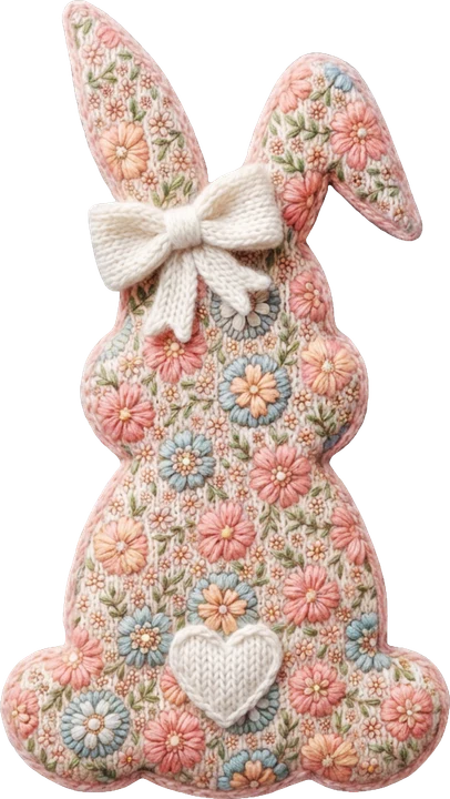 Floral Bunny DTF Transfer