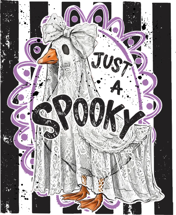 Spooky bird in Lace DTF Transfer