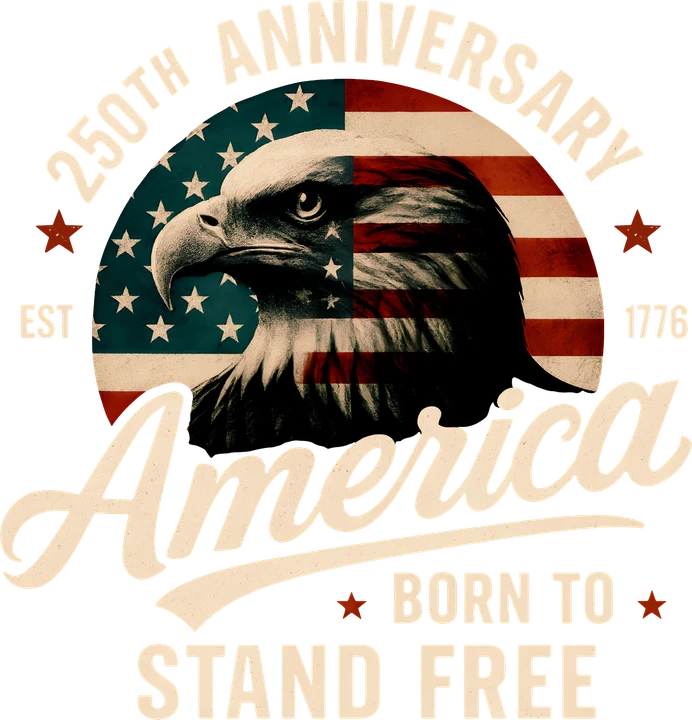 Eagle and Flag 250th Anniversary DTF Transfer