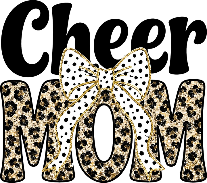 Cheer Mom with Bow DTF Transfer