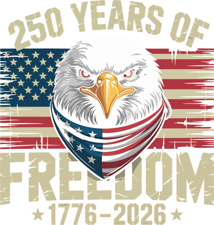 Eagle with American Flag Bandana DTF Transfer