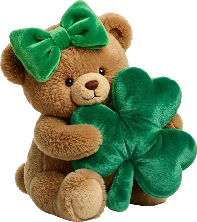 Teddy Bear with Shamrock DTF Transfer
