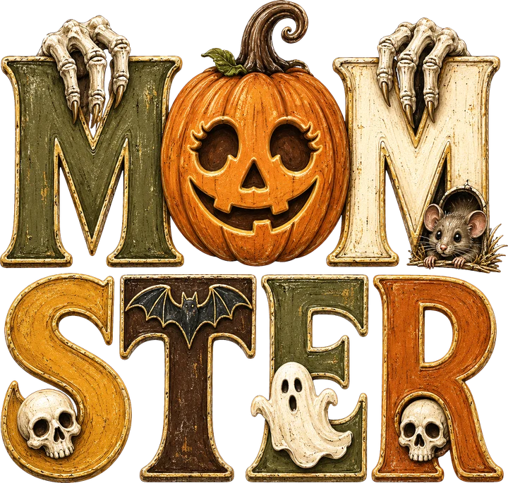 "Momster" de Halloween — Transfer DTF