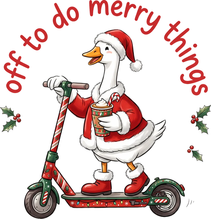 bird on Scooter DTF Transfer