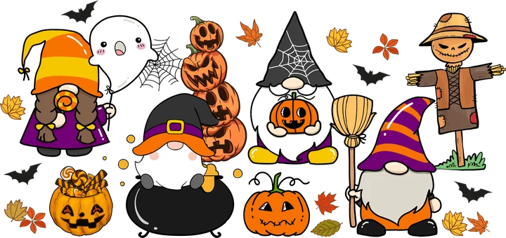 Cute Halloween Gnomes DTF Transfer