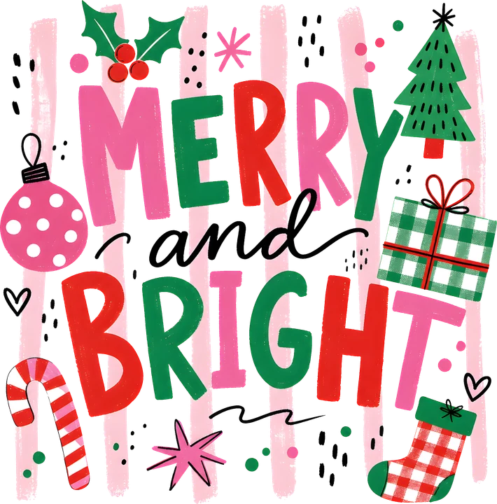 ¡Feliz y alegre Navidad! — Transfer DTF