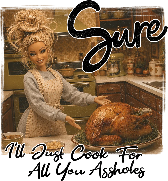 Barbie Cooking Turkey DTF Transfer