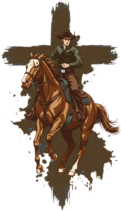 Cowboy on Horse DTF Transfer