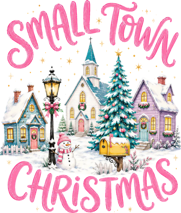 Small Town Christmas DTF Transfer