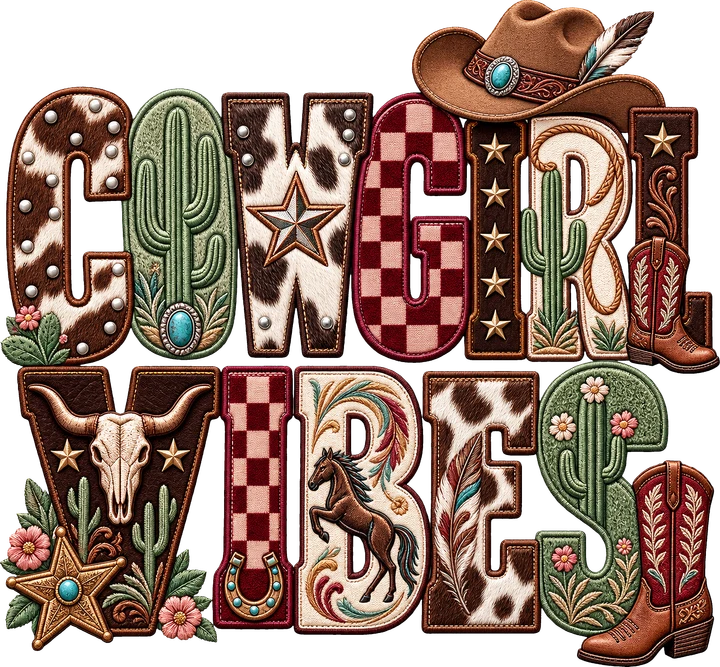 Cowgirl Vibes DTF Transfer