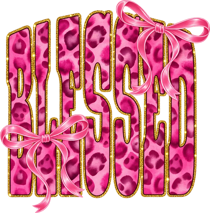 Blessed Pink Leopard DTF Transfer