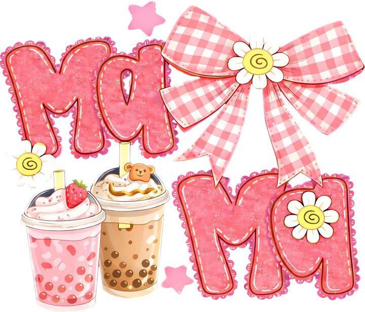 Pink Mama Glitter DTF Transfer