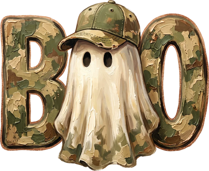Camouflage Ghost Boo DTF Transfer