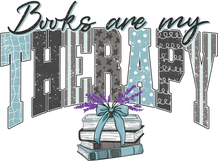 Books Are My Therapy DTF Transfer