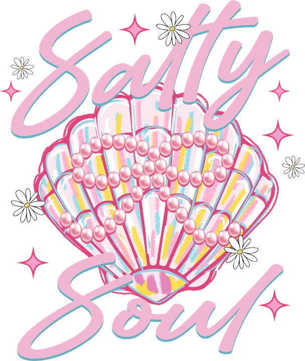Salty Soul Shell DTF Transfer