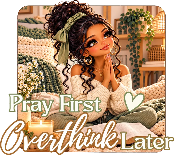 Pray First Overthink Later DTF Transfer