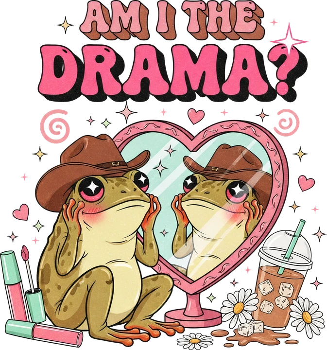 Frog in Mirror DTF Transfer