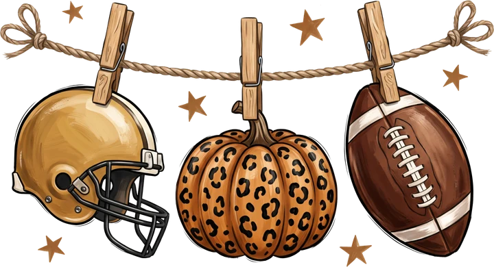 Football Helmet Pumpkin DTF Transfer