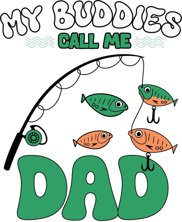 Fishing Dad with Fish DTF Transfer