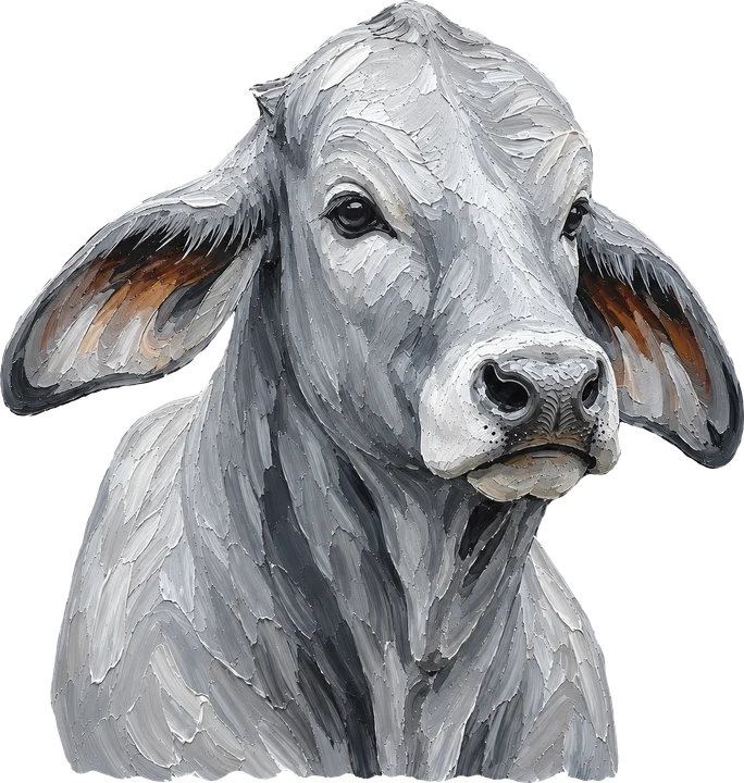 Cute Cow Portrait DTF Transfer
