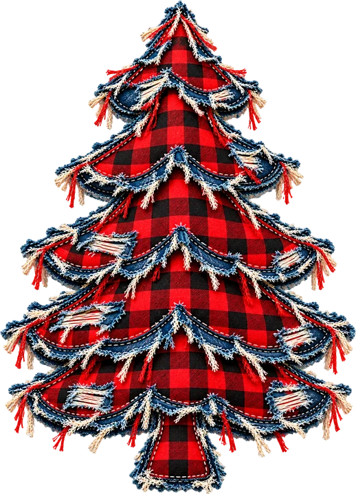 Red Buffalo Plaid Christmas Tree DTF Transfer