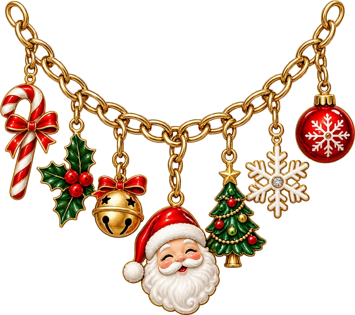 Christmas Charm Bracelet DTF Transfer