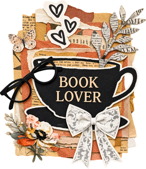 Floral Book Lover Teacup DTF Transfer