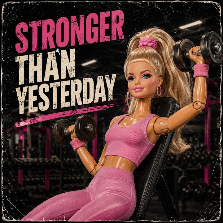 Barbie Gym Motif DTF Transfer