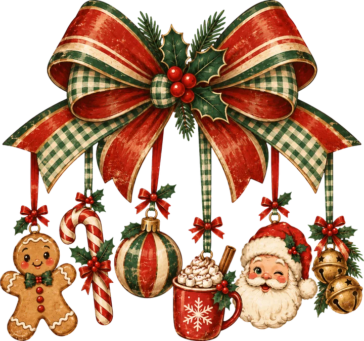 Decoraciones navideñas clásicas — Transfer DTF