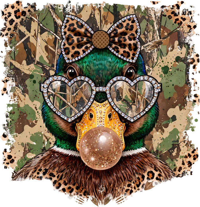bird in Heart Shades DTF Transfer