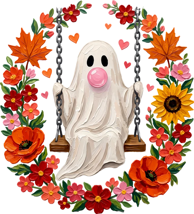 Ghost on Swing DTF Transfer